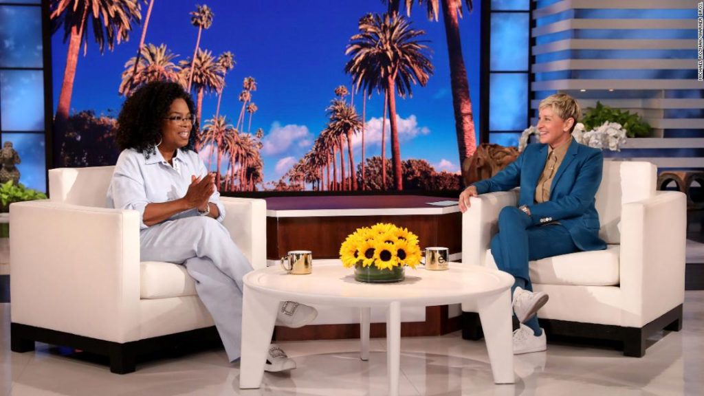 Oprah Winfrey visita a Ellen DeGeneres para su última semana de espectáculos