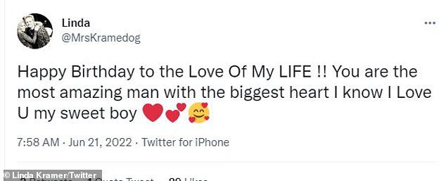 Una última muestra de amor: solo un día antes de su muerte, Linda acudió a su página de Twitter para desearle a su esposo un feliz cumpleaños número 72.