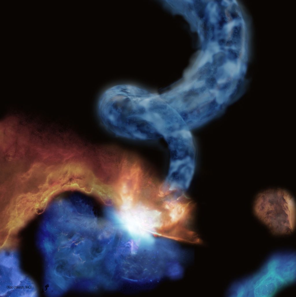 Image of the “pigtail” molecule cloud