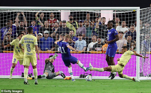 Fue Timo Werner quien abrió el marcador en el Chelsea poco después del final de la primera parte