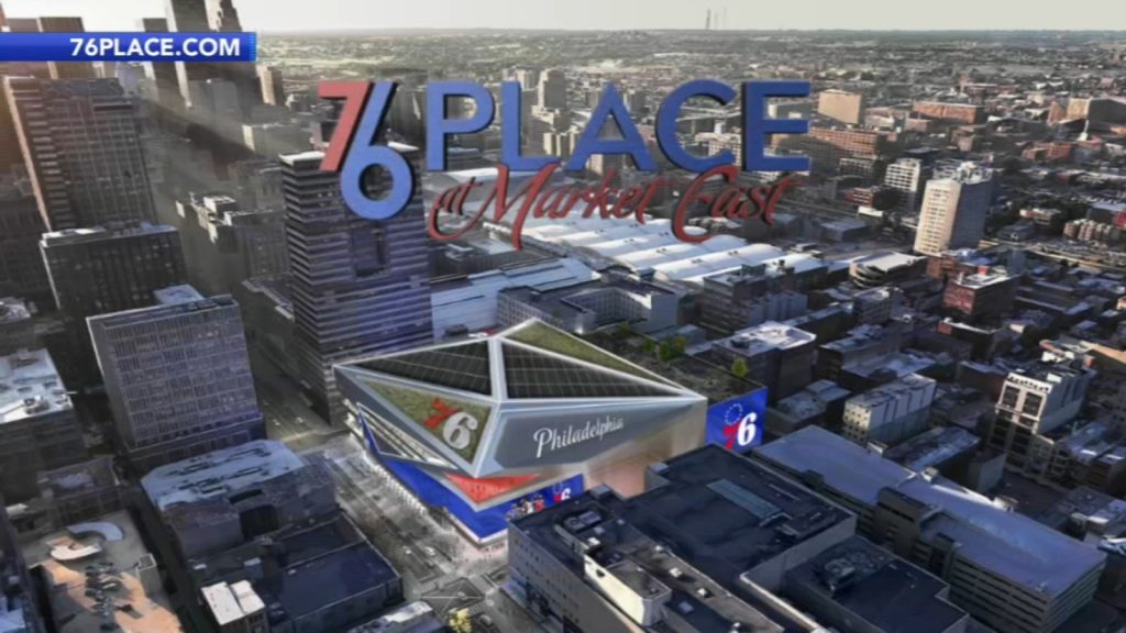 Los Philadelphia 76ers proponen mudarse a un nuevo estadio en el distrito de la moda del centro, llamado '76 Place'