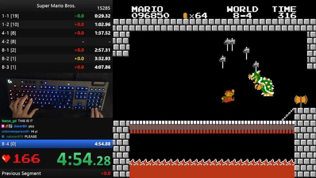 El nuevo récord mundial de Super Mario Bros.  En medio segundo de perfecto funcionamiento
