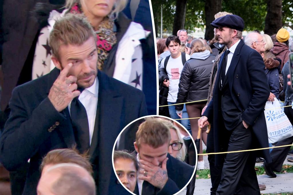 Emotivo David Beckham en el ataúd de la Reina después de hacer cola durante 12 horas