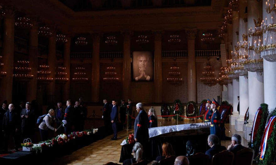 Servicio conmemorativo de Gorbachov en el Pillar Hall.