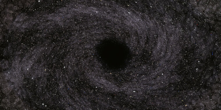 Los agujeros negros no pueden enviar información sobre lo que están tragando, y eso es un problema