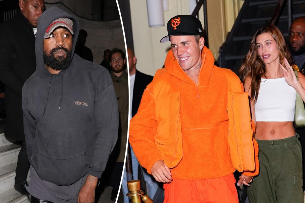 Kanye West acecha a Hailey y Justin Bieber en medio de críticas de White Lives Matter