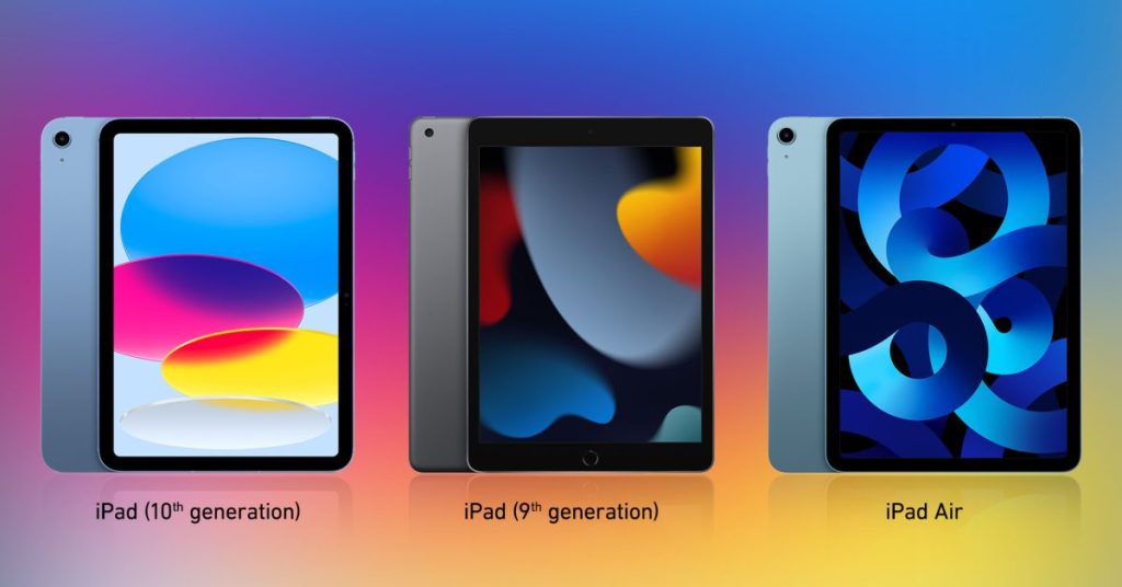 iPad 10 vs 9 vs iPad Air: cómo se compara la alineación