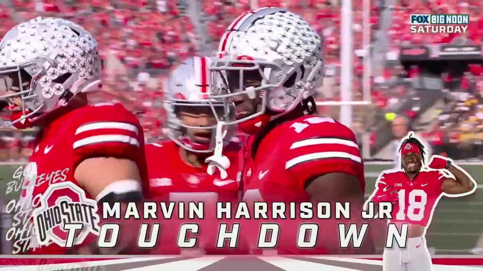 CJ Stroud llama a Marvin Harrison Jr. para un touchdown de 6 yardas