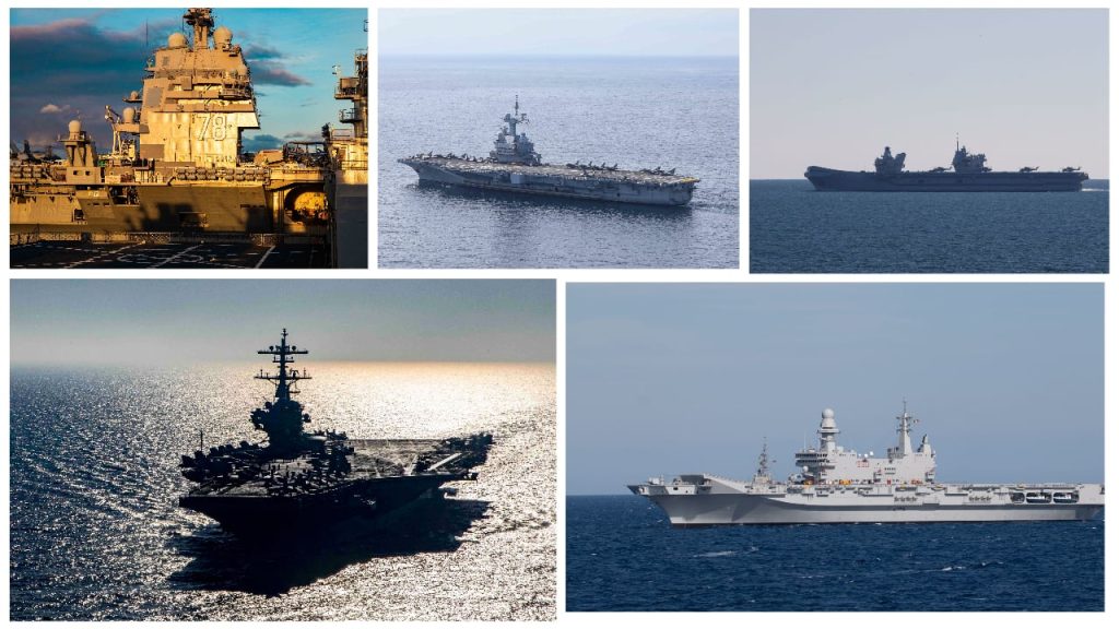 5 portaaviones listos para trabajar juntos en Europa para el ejercicio de la OTAN