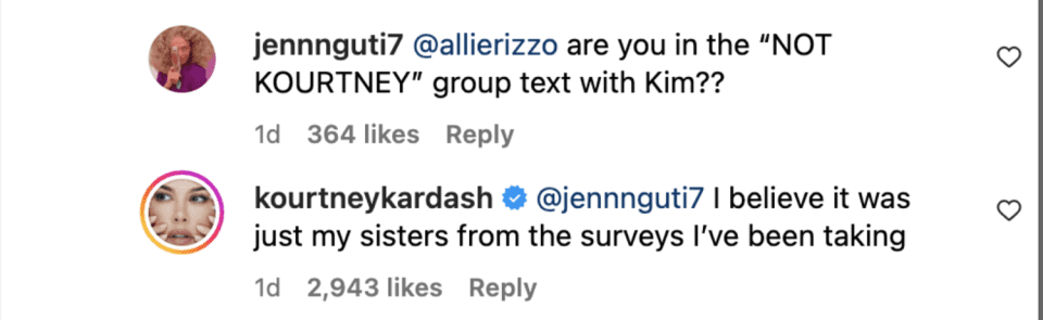 Kourtney Kardashian está dejando las cosas claras.  (Instagram)