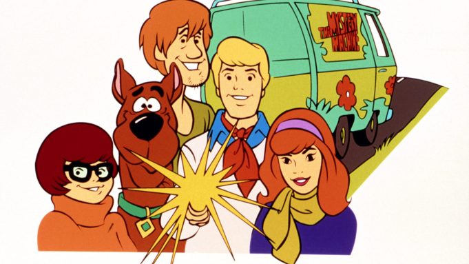 ¿Scooby doo donde estas?  (Desde la izquierda): Velma Dinkley, Scooby-Doo, Shaggy Rogers, Freddie Jones, Daphne Blake, 1969-72